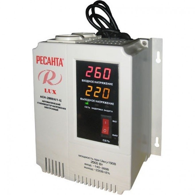 Стабилизатор напряжения серии LUX РЕСАНТА АСН-2000Н/1-Ц 63/6/15